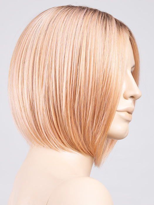 Peach Blonde Shaded | Soft Warm Blonde Base With Subtle Peachy Hues And Shaded Roots