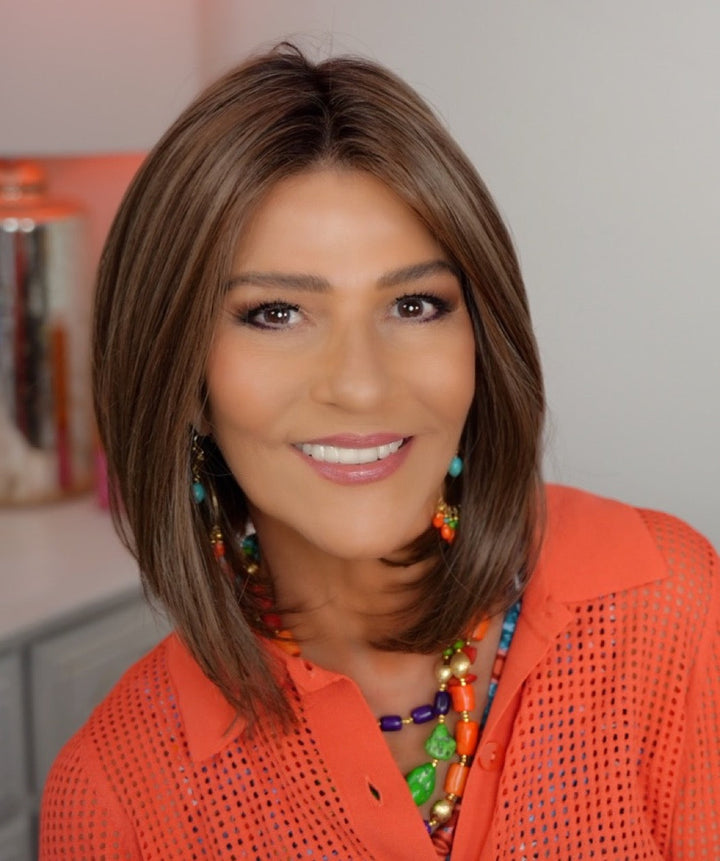 Marlene wearing Dubai in Coolest Ash Brown-R