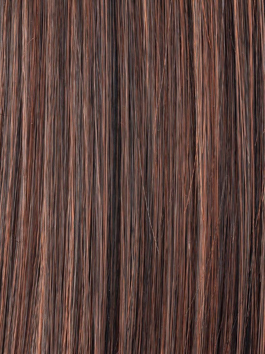 Auburn Rooted 33.130.4 | Dark Auburn, Deep Copper Brown, and Darkest Brown Blend with Shaded Roots