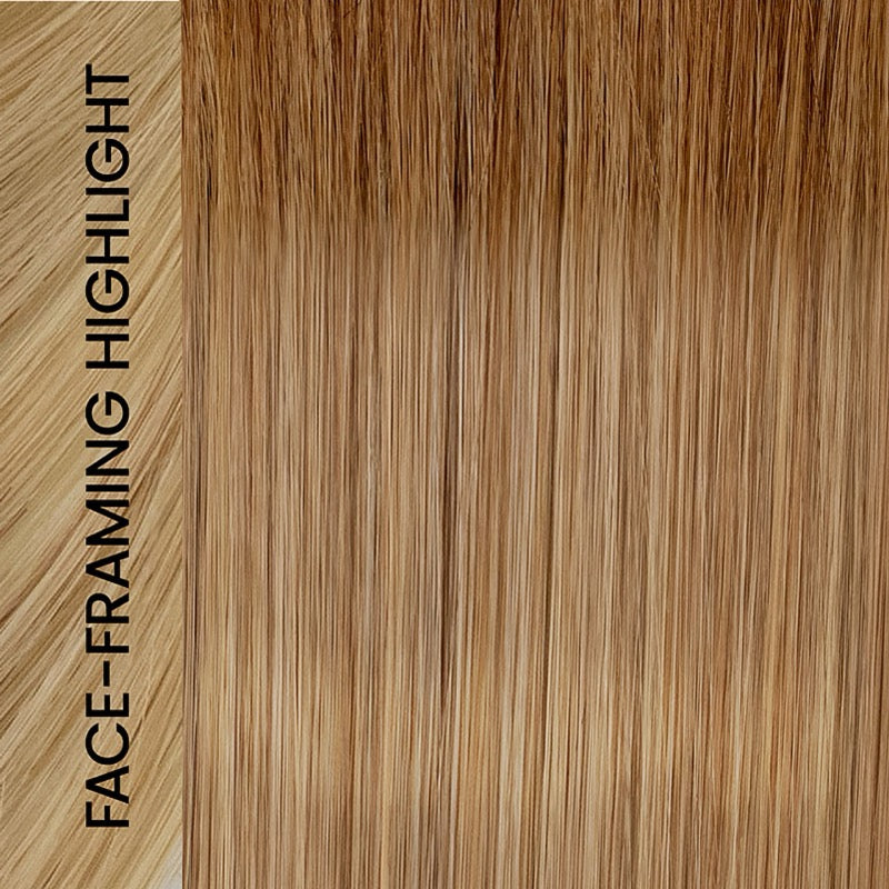 EL27/25/88 Berry Cream Lighted | Light Auburn and Gold Blonde, with Platinum Gold Highlights and Face Framing Highlights