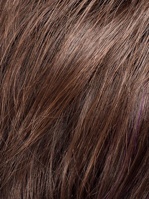 Plum Brown Rooted 4.33.133 | Darkest Brown Blended with Dark Auburn and Red Violet Blend with Shaded Roots