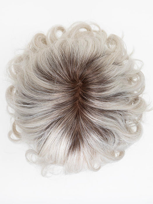 Silver Blonde Rooted 60.15 | Pearl White And Light Ash Blonde With Shaded Roots
