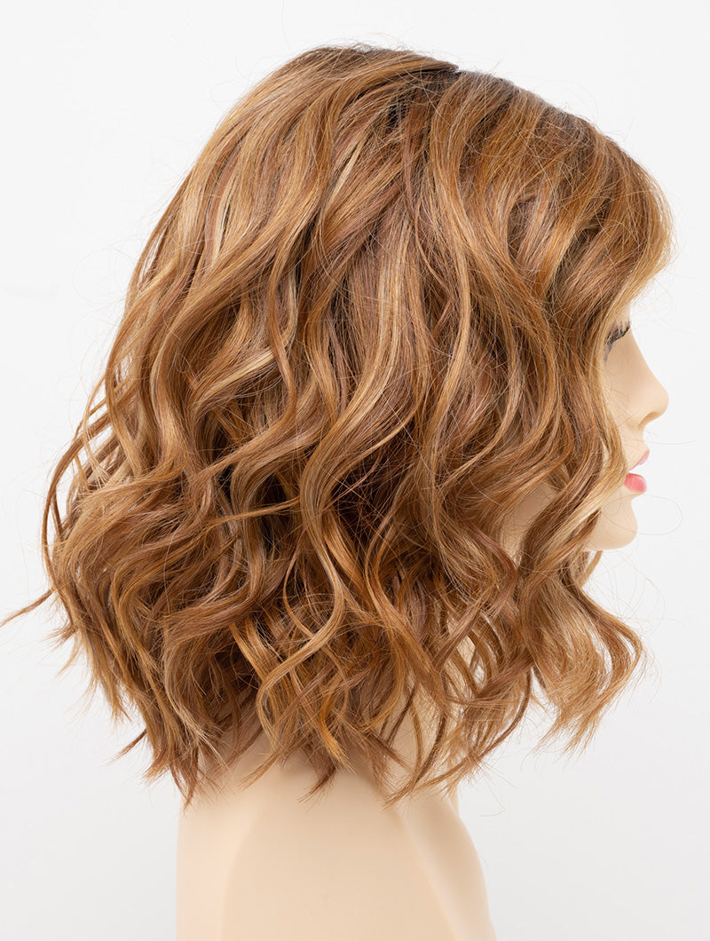 Golden Nutmeg | 27/26/23 R8 | 3-Tone blend of a Cinnamon Brown Base, Chocolate, Brown Roots, and Golden Blonde highlights