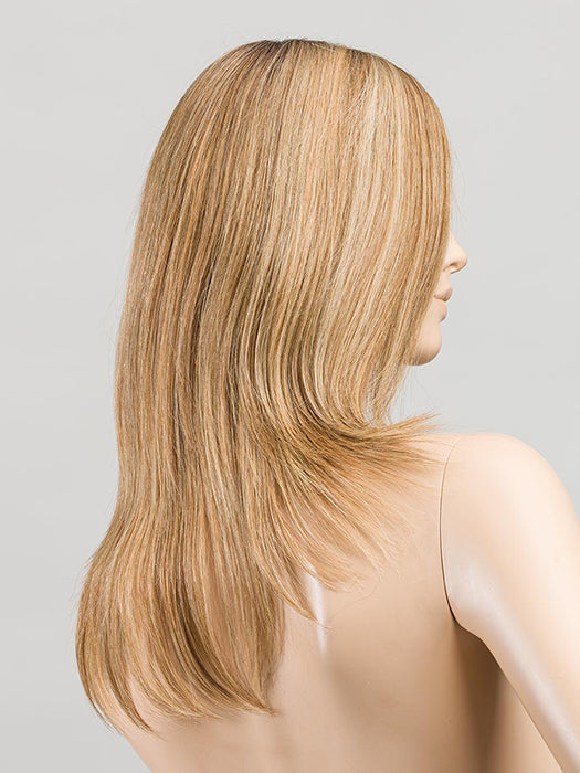 Light Bernstein Rooted 14.26.27 | Medium Ash Blonde, Light Golden Blonde, And Dark Strawberry Blonde With Shaded Roots