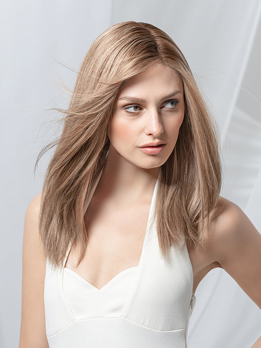 Nougat Rooted 12.10.20 | Lightest Brown And Light Brown With Light Strawberry Blonde Blend And Shaded Roots