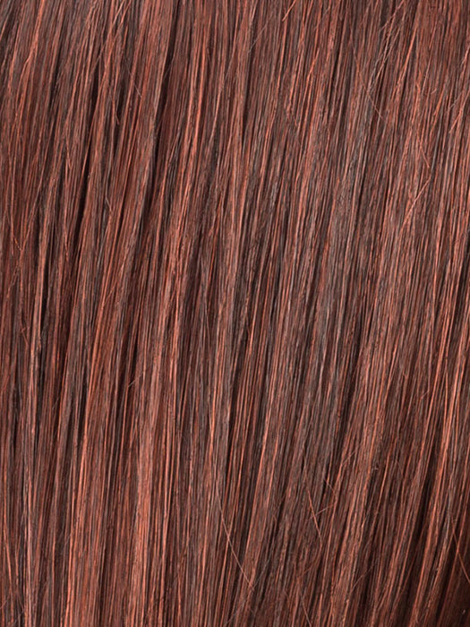 Auburn Rooted 33.130.4 | Dark Auburn and Deep Copper Brown with Darkest Brown Blend and Shaded Roots