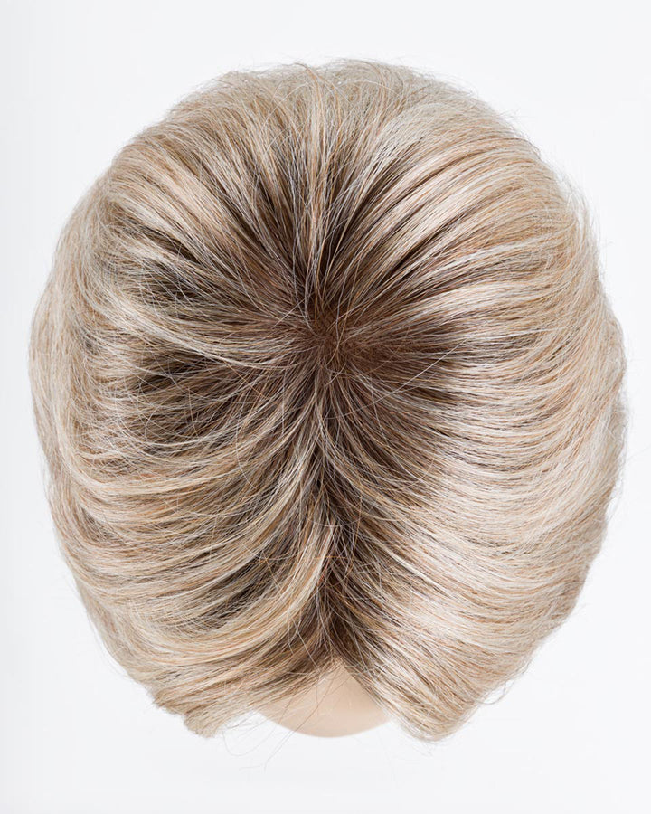 Pearl Rooted 101.49.48 | Pearl Platinum With Medium Ash Blonde And Lightest Brown With Grey Blend And Shaded Roots