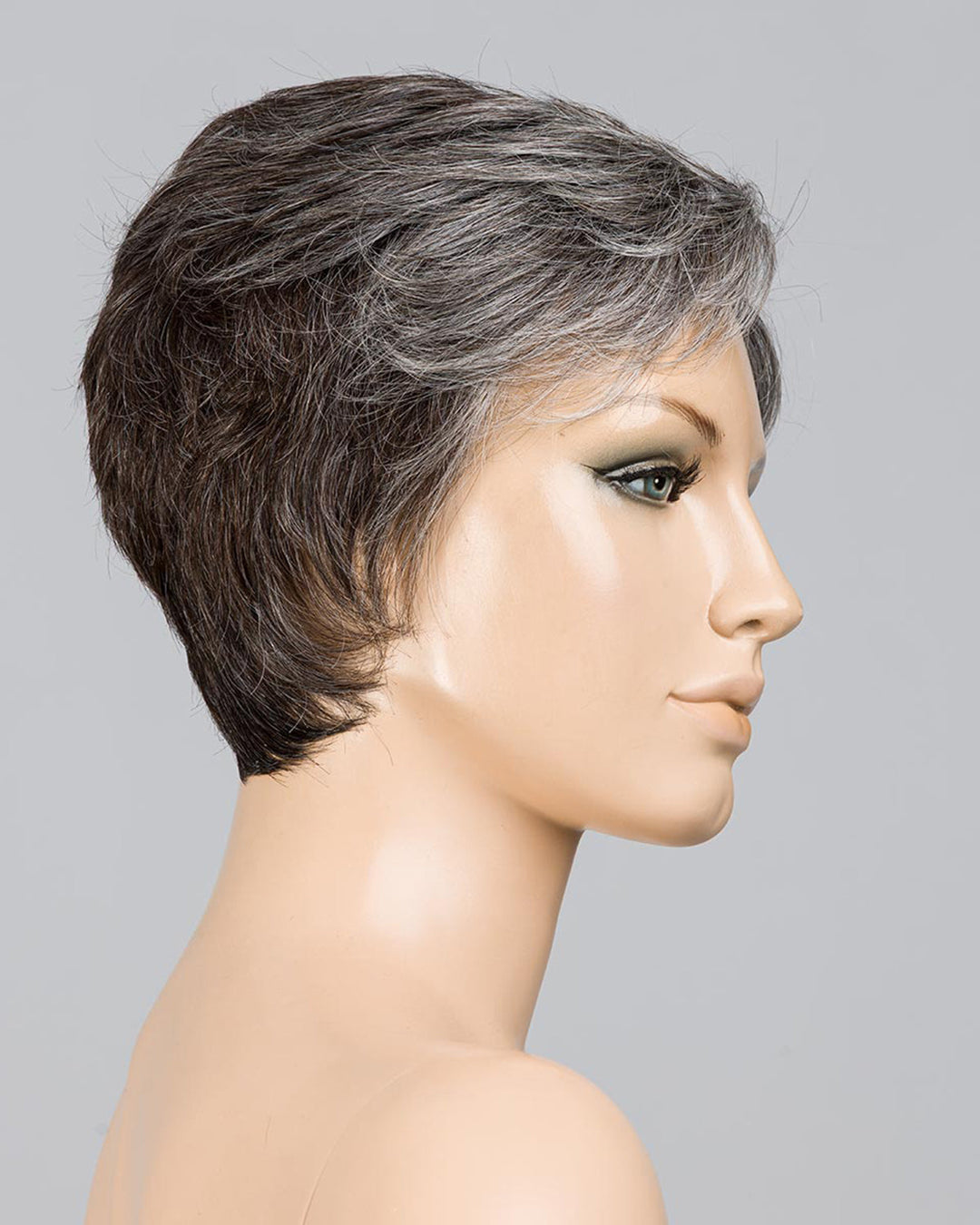 Pepper Lighted 39.2.51 | Darkest Brown Black/Dark Brown Blend And Lightest Brown With Grey Blend And Highlights Throughout And Concentrated In The Front