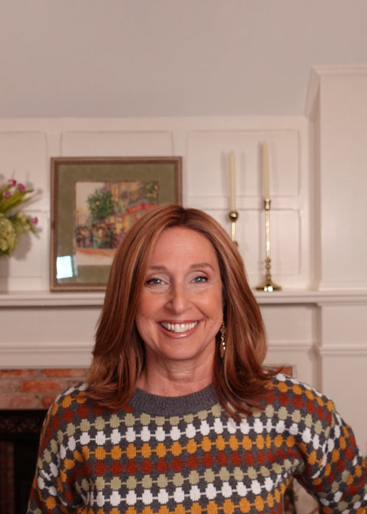 Frannie wearing Lisa in Golden Nutmeg