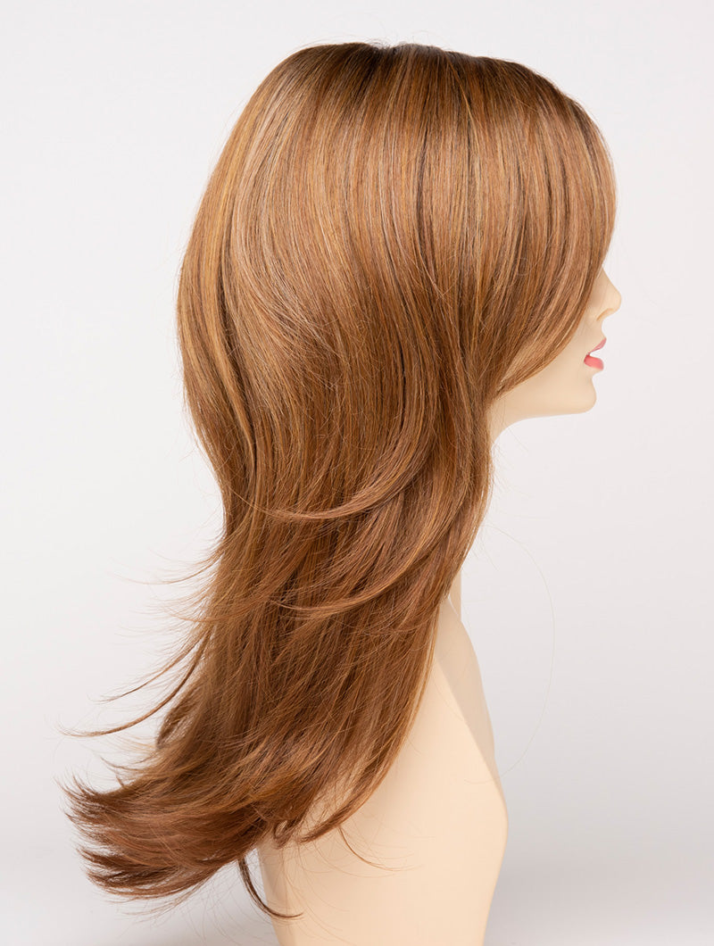 Golden Nutmeg | 27/26/23 R8 | 3-Tone blend of a Cinnamon Brown Base, Chocolate, Brown Roots, and Golden Blonde highlights
