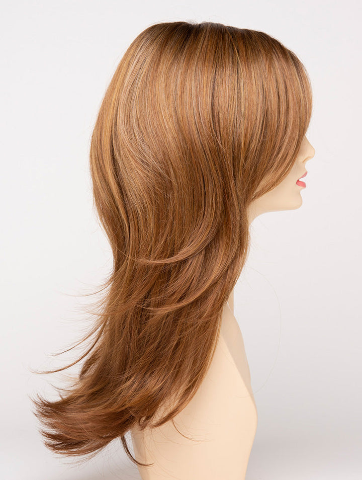 Golden Nutmeg | 27/26/23 R8 | 3-Tone blend of a Cinnamon Brown Base, Chocolate, Brown Roots, and Golden Blonde highlights