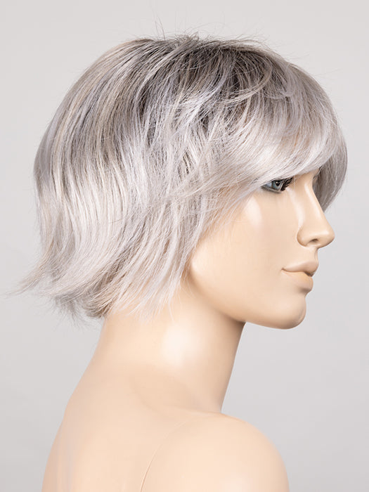 Silver Blonde Rooted 60.1001.24 | Pearl White And Winter White With Lightest Ash Blonde Blend And Shaded Roots