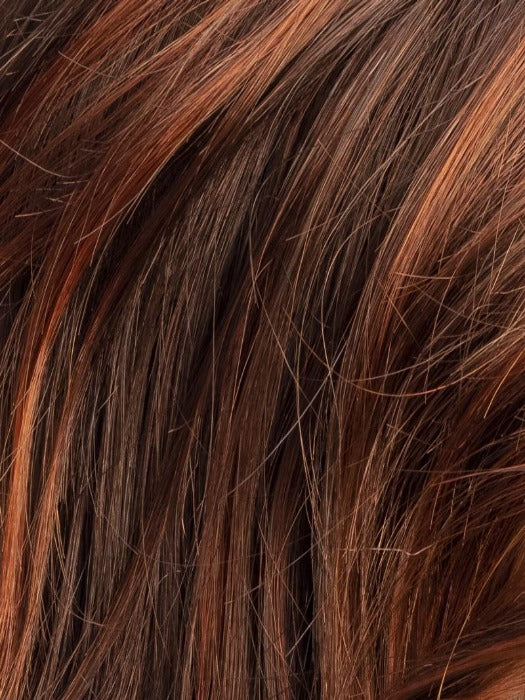 Auburn Lighted 33.13 | Dark Auburn and Dark Ash Blonde Blend with Highlights Throughout and Concentrated in the Front