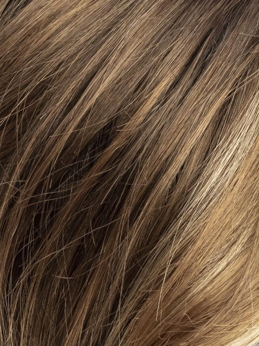 Mocca Lighted 12.830.20 | Lightest Brown, Medium Brown, Light Auburn and Light Strawberry Blonde Highlights Throughout and Concentrated in the Front