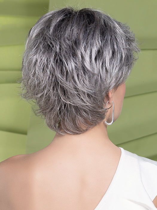 Rica in Ash Grey Shaded 56.60.58 | Lightest Brown and Pearl White with Black/Dark Brown and Grey Blend with Shaded Roots