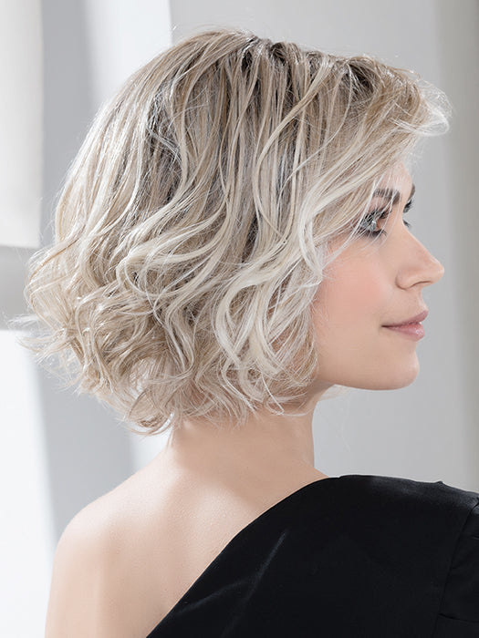 Stella in Ivory Blonde Shaded 101.20.23 | Light Strawberry Blonde and Lightest Pale Blonde blend with Pearl Platinum and Shaded Roots