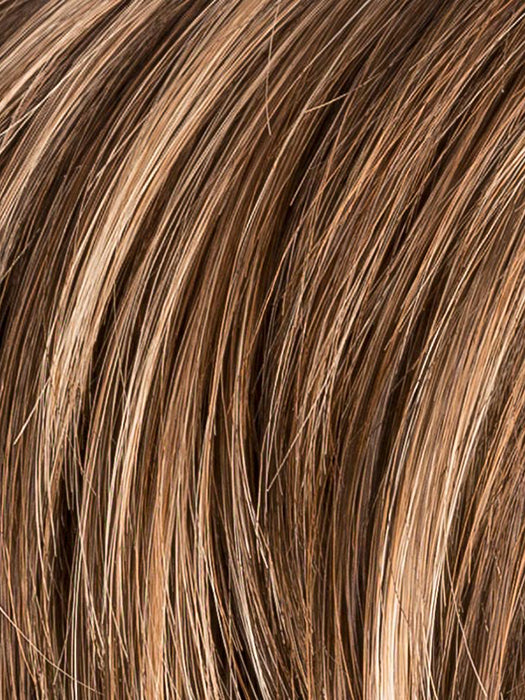 Nougat Rooted 8.20.27 | Medium Brown With Dark And Light Strawberry Blonde Blend With Shaded Roots