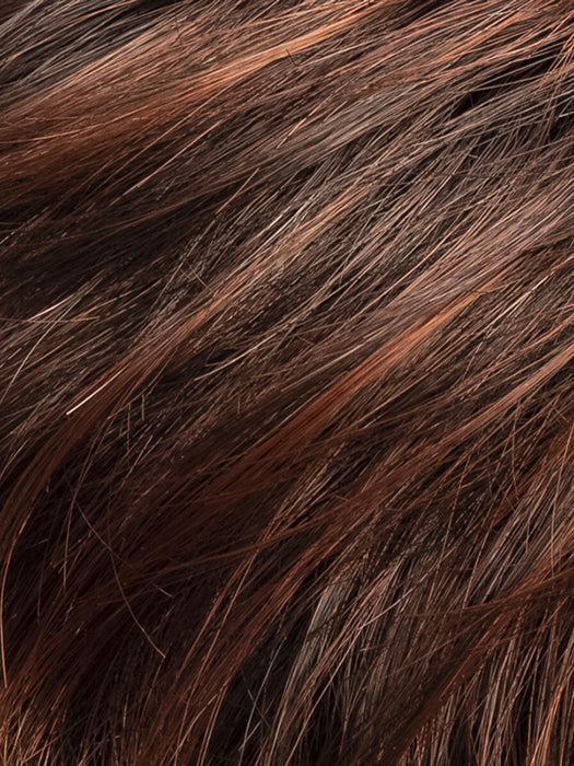 Hot Chili Rooted 130.33.4 | Deep Copper Brown and Dark Auburn and Darkest Brown Blend with Shaded Roots