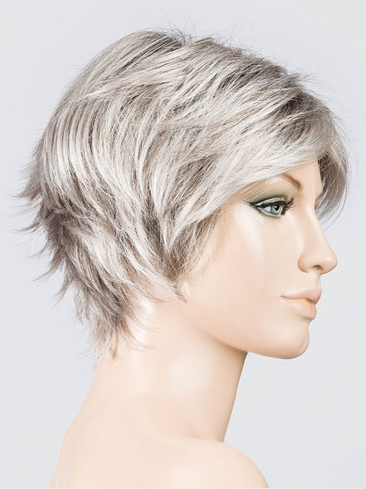 Stone Grey Rooted 56.60.48 | Lightest Brown Blended with Grey and Pearl White with Shaded Roots