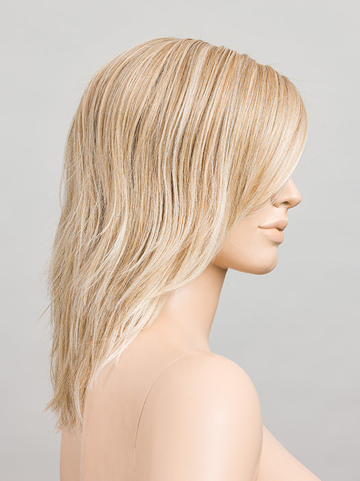 Sandy Blonde Lighted 16.20.25 | Medium Blonde And Light Strawberry Blonde With Lightest Golden Blonde Blend And Shaded Roots
