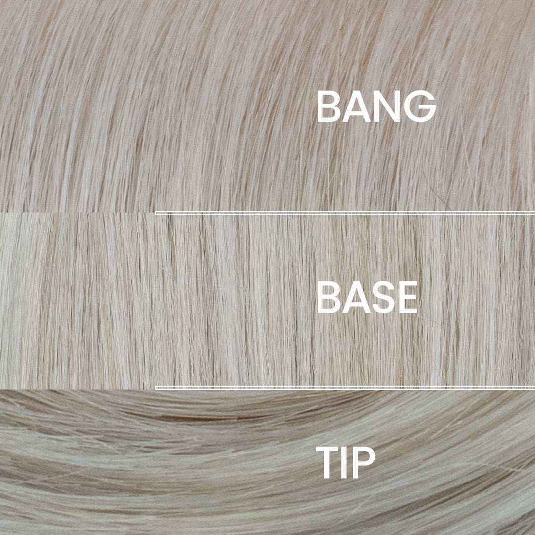 60/103 | A 3 Tone Grey with a Creamy Off-White Front Crown, Back and Sides, Tipped with Warm Golden Grey