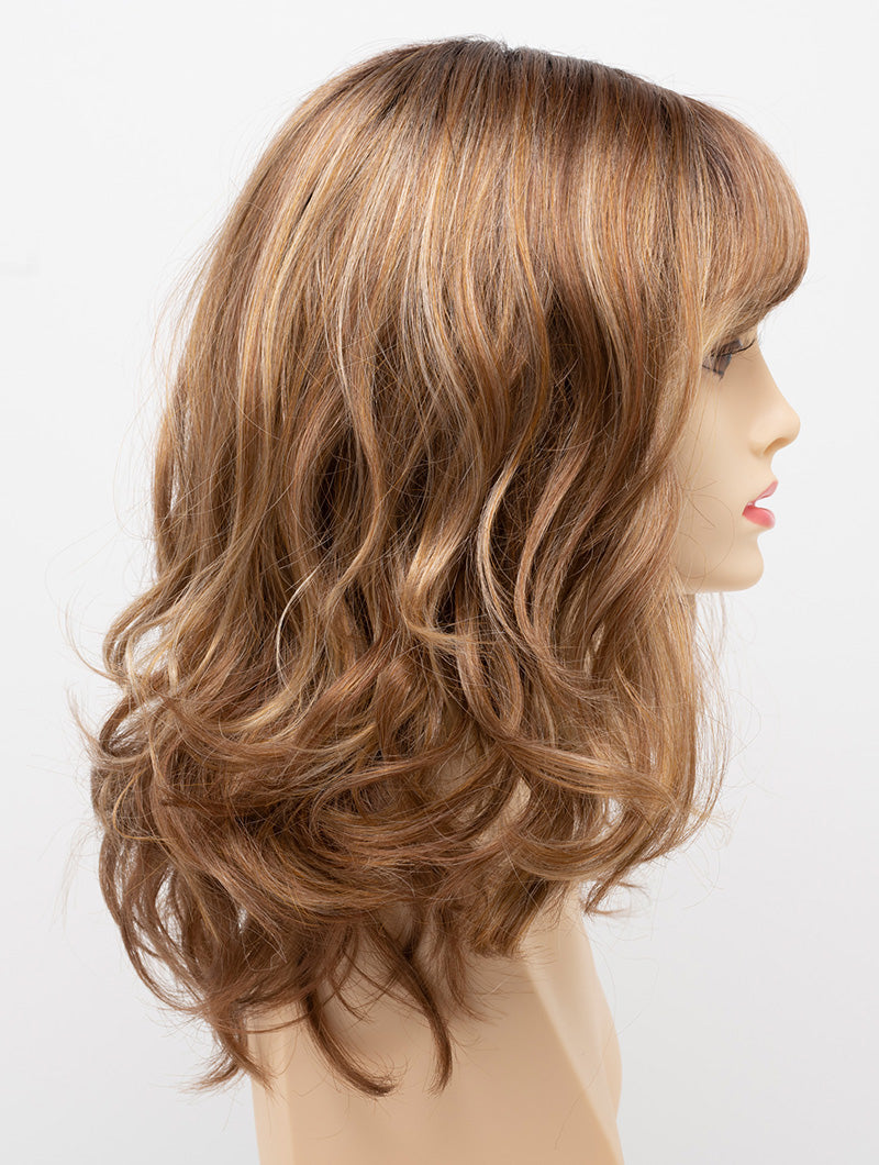 Golden Nutmeg | 27/26/23 R8 | 3-Tone blend of a Cinnamon Brown Base, Chocolate, Brown Roots, and Golden Blonde highlights