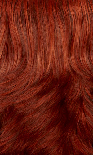 Fire red with auburn highlights