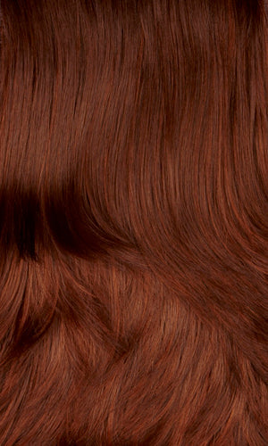 Dark auburn with copper red highlights