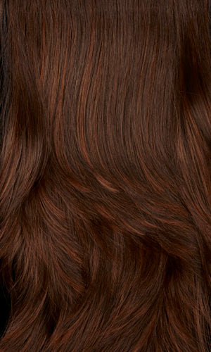 Chestnut brown with auburn highlights