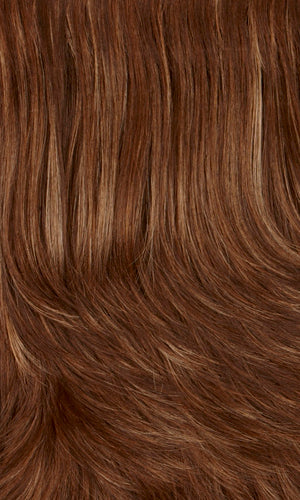 Medium & dark brown with dark blonde & subtle auburn highlights