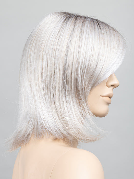 Silver Blonde Rooted 60.23 | Pearl White And Lightest Pale Blonde Blend With Shaded Roots