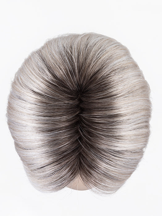 Silver Blonde Rooted 60.23 | Pearl White And Lightest Pale Blonde Blend With Shaded Roots