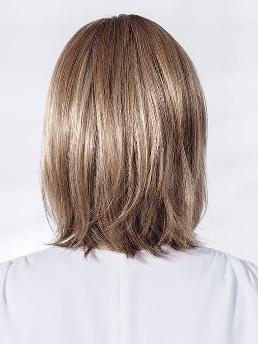 Icone Deluxe In Dark Sand Rooted 12.20.22 | Lightest Brown And Light Strawberry Blonde And Light Neutral Blonde Blend With Shaded Roots