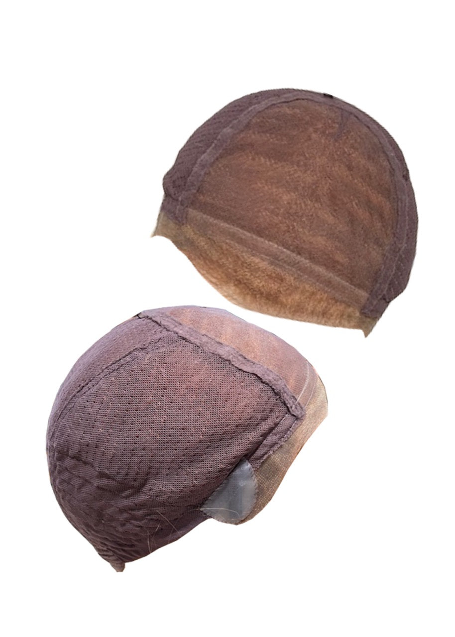 Hand Tied Cap with Full Monofilament and Wefting at the Nape