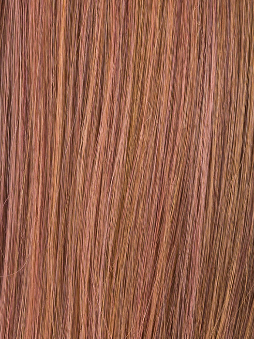 Rosewood Rooted | Medium Brown, Caramel, And Rose Gold Blend With Shaded Roots