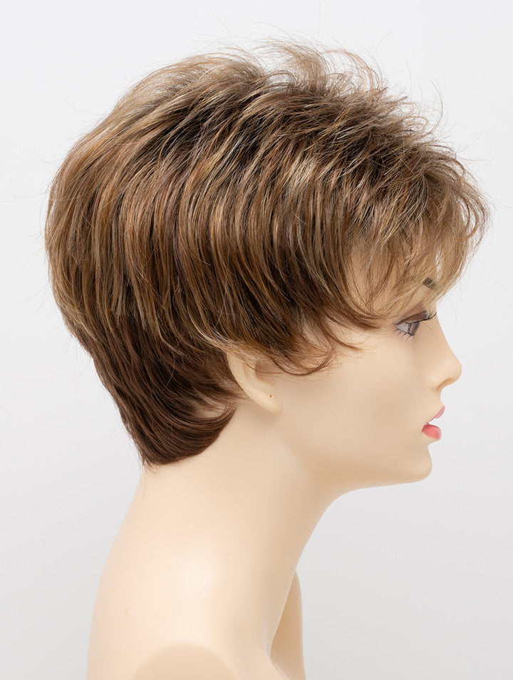 Golden Nutmeg | 27/26/23 R8 | 3-Tone blend of a Cinnamon Brown Base, Chocolate, Brown Roots, and Golden Blonde highlights