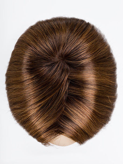 Chocolate Rooted 830.9.6 | Medium Brown Blended With Light Auburn Medium Warm Brown And Dark Brown Blend With Shaded Roots