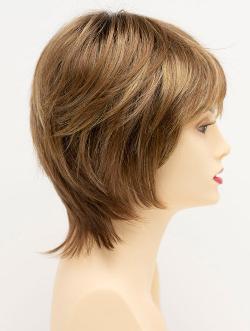 Golden Nutmeg | 27/26/23 R8 | 3-Tone blend of a Cinnamon Brown Base, Chocolate, Brown Roots, and Golden Blonde highlights