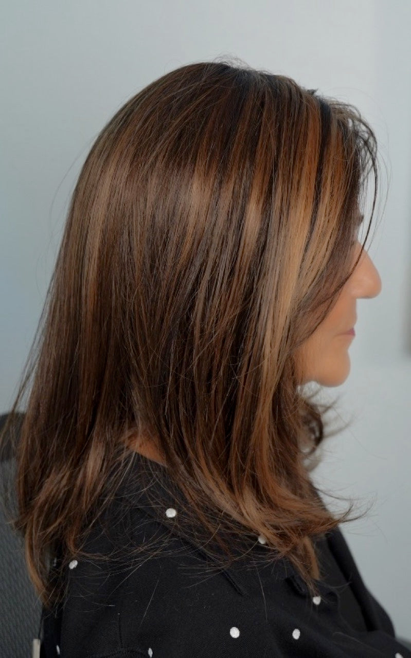 Marlene wearing Jillian in FS6/30/27 Toffee Truffle