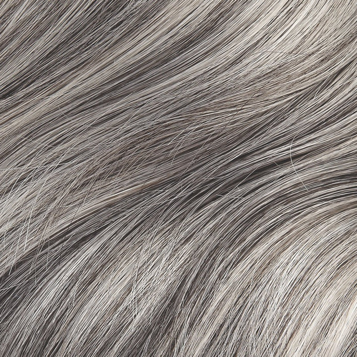 92 Moonlight | Pure White with 5% Medium Brown Front, Grey with 30% Medium Brown Middle, Dark Brown with 65% Grey Nape