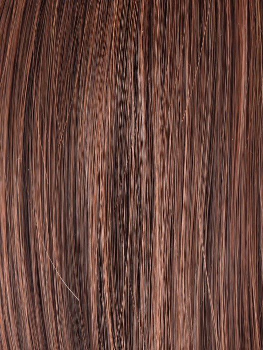 Auburn Rooted 33.130.4 | Dark Auburn, Deep Copper Brown, and Darkest Brown Blend with Shaded Roots