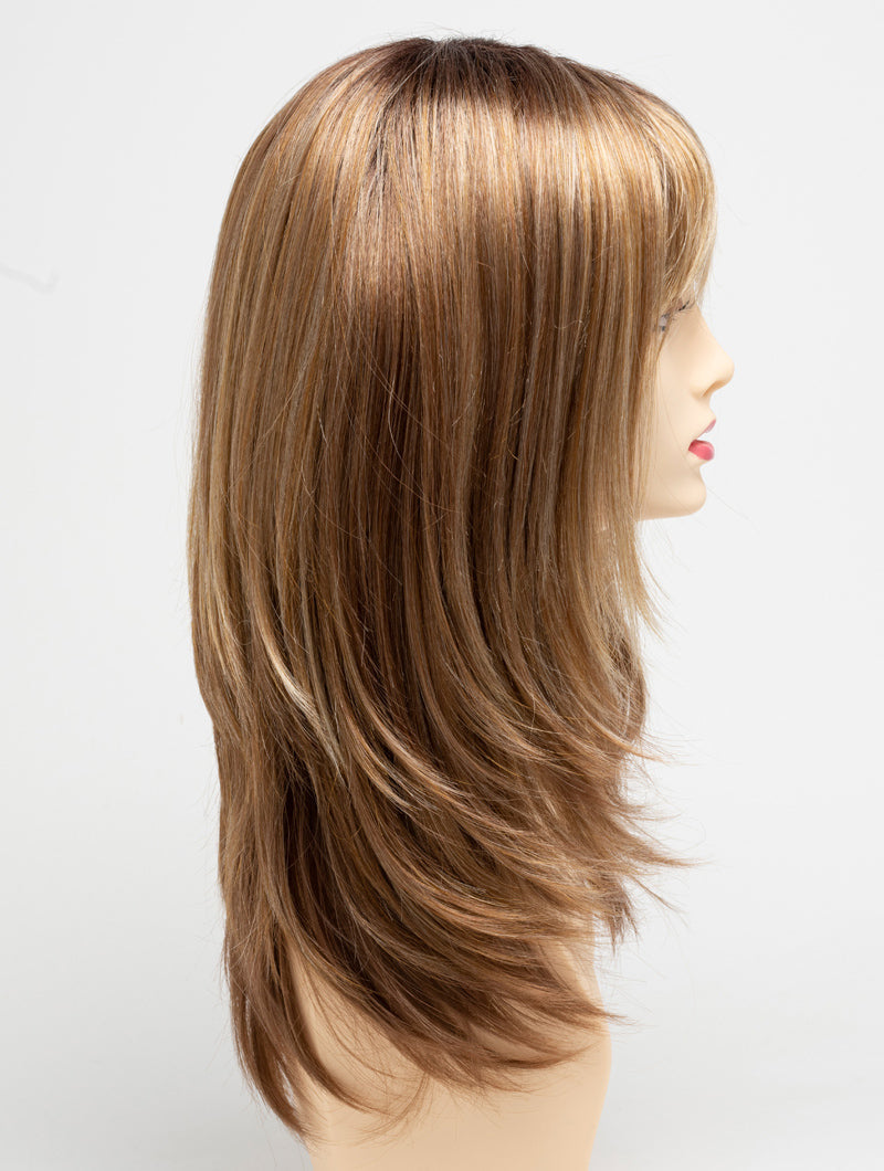 Golden Nutmeg | 27/26/23 R8 | 3-Tone blend of a Cinnamon Brown Base, Chocolate, Brown Roots, and Golden Blonde highlights
