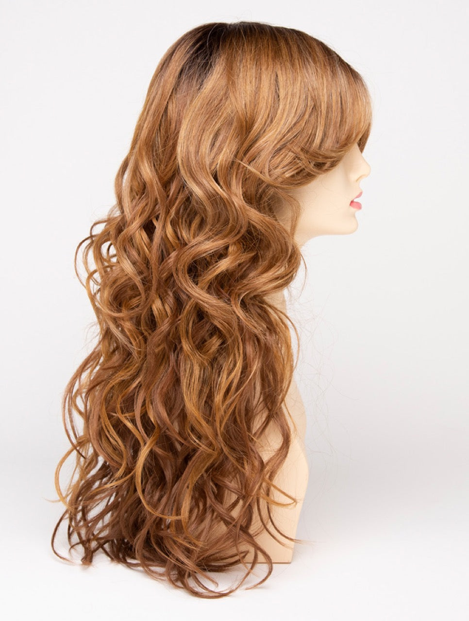 Golden Nutmeg | 27/26/23 R8 | 3-Tone blend of a Cinnamon Brown Base, Chocolate, Brown Roots, and Golden Blonde highlights