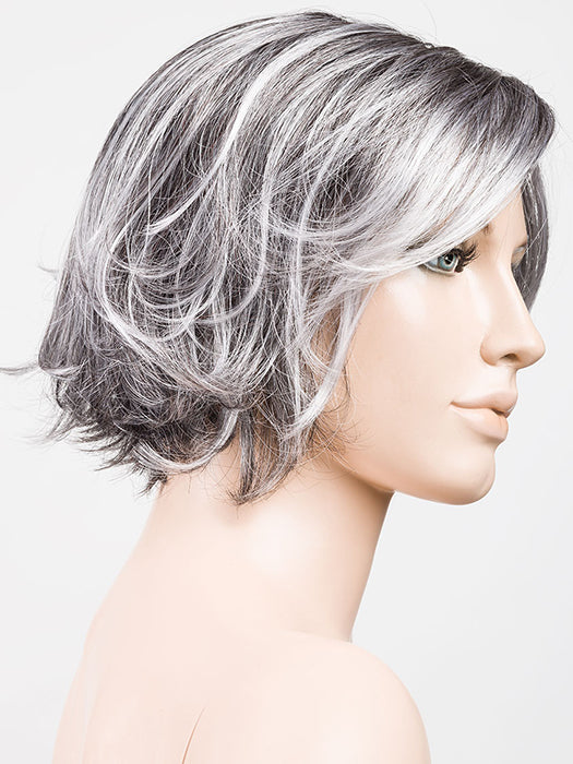 Salt/Pepper Rooted 39.51.44 | Darkest Brown and Black/Dark Brown With Grey Blend and Shaded Roots