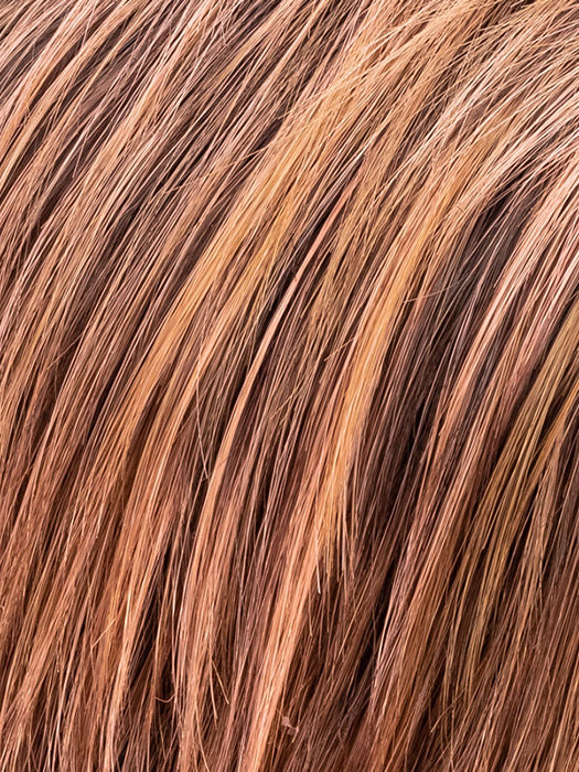 Rosewood Rooted | Medium Dark Brown Roots that Melt into a Mixture of Saddle Brown and Terra Cotta Tones with Dark Roots