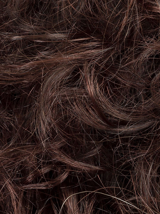 Dark Chocolate Rooted 4.33.2 | Darkest Brown, Dark Auburn, Black, and Dark Brown blend with Dark Shaded Roots