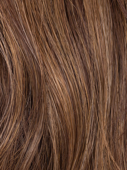 Mocca Rooted 830.12.20 | Medium Brown Blended with Light Auburn and Lightest Brown and Light Strawberry Blonde Blend with Shaded Roots