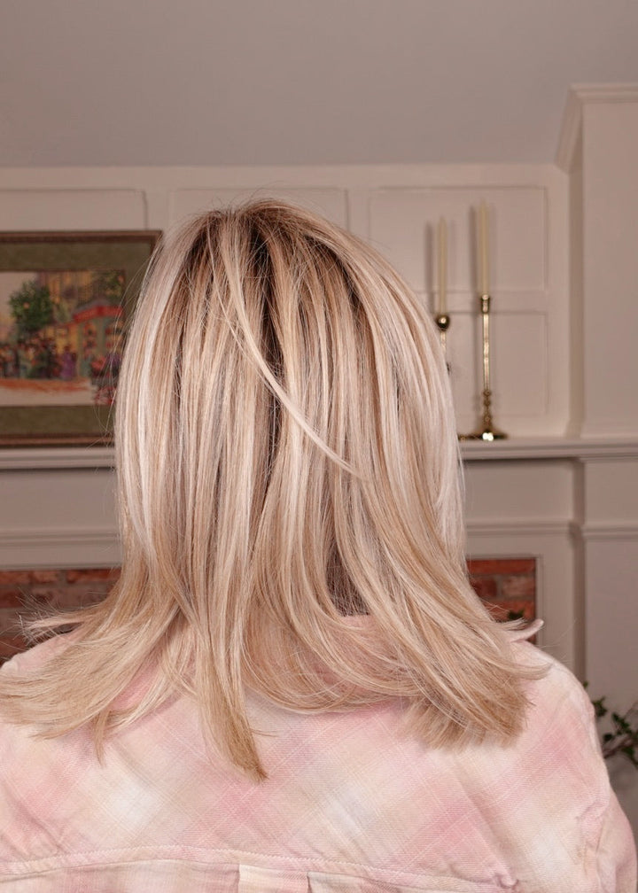 Frannie wearing Malibu in Crushed Almond Blonde-R
