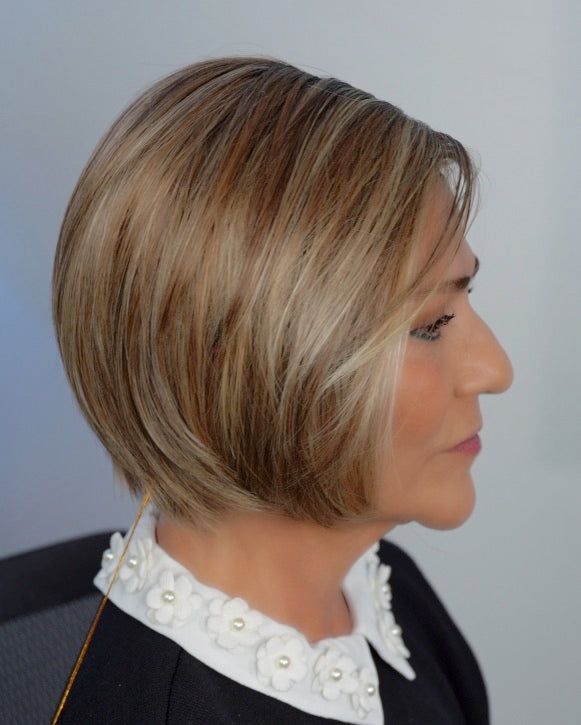 Marlene wearing Bellissima in Brown Sugar Sweet Cream