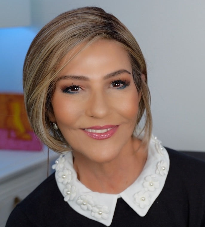 Marlene wearing Bellissima in Brown Sugar Sweet Cream
